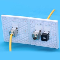 Pelat dinding jack keystone port tunggal cat5e cat6 cat6a cat7 cat8 rj45 rj11 untuk kabel switch, pelat jaringan 86