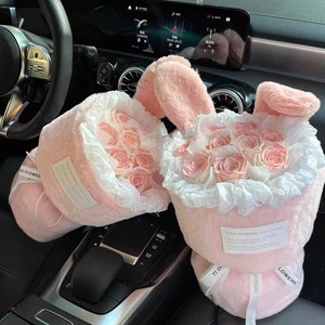 Bouquet de roses artisanales en forme d'oreilles de lapin, fleurs de savon finies pour la Saint-Valentin, cadeau idéal pour petite amie, meilleure amie, anniversaire - Product Image 5