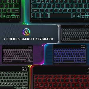 Clavier coréen Bluetooth personnalisé, clavier hongrois, français, portugais, clavier ABS 10 pouces fin, petit, sans fil, rétroéclairé - Product Image 3