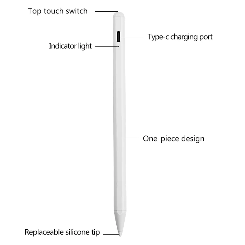 Penna capacitiva attiva dello stilo del Touch Screen di punta di precisione di 2.0mm con il rifiuto della palma per iPad di Apple