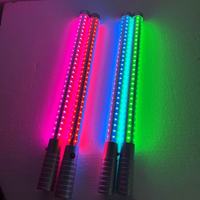 Bâton lumineux LED stroboscopique rechargeable à 10 couleurs RVB, pour bouteille, avec capuchon doré ou argenté, vente en gros directe usine