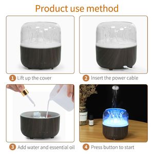 Diffuseur d'arômes JCSY-V77, humidificateur à lumière LED alimenté par USB, 0,5 l, pour la maison et la chambre à coucher, avec anneau de pulvérisation d'huile essentielle - Product Image 4