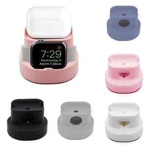 แท่นชาร์จไร้สายแบบ3 in 1แท่นชาร์จซิลิโคนสำหรับ <span class=keywords><strong>Apple</strong></span> Watch และ <span class=keywords><strong>iPhone</strong></span> <span class=keywords><strong>airpods</strong></span> - Product Image 3