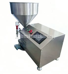 เครื่องบรรจุเค้กอัตโนมัติแบบตั้งโต๊ะ เครื่องหยอดเค้กแบบโรเตอร์ปั๊ม เครื่องบรรจุซอสสำหรับใช้ในร้านเบเกอรี่ - Product Image 2