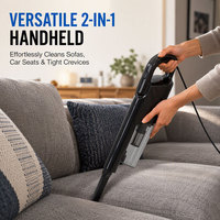 Aspirateur vertical silencieux 2-en-1 avec cordon, anti-allergène, pour poils d'animaux, pour tapis