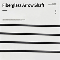 Flèche en fibre de verre de 6 mm, accessoire de tir à l'arc pour arc recurve, pointe de flèche enveloppée de fibre de verre