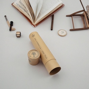 Emballage logistique biodégradable en tube de papier kraft recyclable et écologique, avec logo personnalisé imprimé - Product Image 1