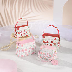 CSMD المصنعين الصينيين حفل زفاف الديكور الجملة الشوكولاته التعبئة والتغليف الوردي الحسانات مربع لباب الزفاف الهدايا - Product Image 3