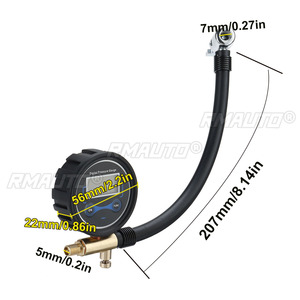 Inflador de Neumáticos Multifunción de 200 PSI para Auto y Camioneta, Manómetro Digital con Manguera y Boquilla de Aire - Product Image 6