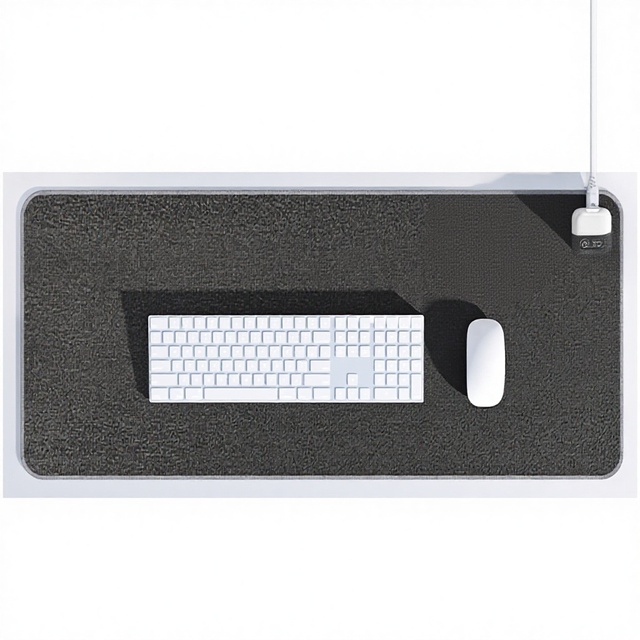 Machinery Industrial Heated Mouse Pad Large Size Digital Display Linen Plug-in Desk Mat Office Computer