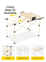 Table pliante portable de haute qualité en acier carbone pour le camping en plein air, les pique-niques, la pêche et les barbecues - Meubles d'extérieur