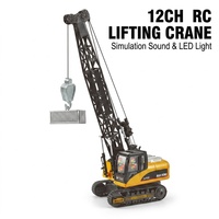 Grue RC 12CH EPT avec lumières et musique, camion de chantier professionnel pour enfants