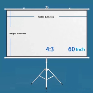 Home Use 60 Inch Dual Use Hang Support Projector <strong>Screen</strong> Curtain - Product Image 6