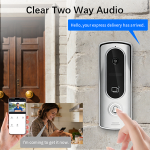 Sonnette de porte intelligente avec caméra vidéo HD en temps réel, aspect élégant de 10 pouces, vidéophone pour appartements locatifs - Product Image 4