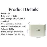 Diffuseur d'huiles essentielles d'aromathérapie sans eau avec ventilateur pour la décoration intérieure, la relaxation, l'installation autoportante