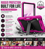 Étui de protection antichoc triple couche avec béquille pour iPad 10e génération 10,9 pouces et iPad A16 11 pouces – Vente en gros
