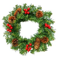 Couronne de Noël personnalisée OEM/ODM, impression de logo, taille et couleur personnalisables