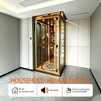 Ascensore Moderno in Vetro per Mini-Villa, Piccolo Elevatore Residenziale Personalizzato per Villa di Lusso
