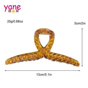 Pinza de plástico para el pelo con diseño de diamantes para mujer, garra grande de 13cm, personalizada, venta al por mayor - Product Image 2