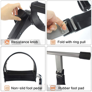 Ejercitador de pedal de <span class=keywords><strong>ejercicio</strong></span> de escritorio de bicicleta plegable <span class=keywords><strong>para</strong></span> entrenamientos de cardio <span class=keywords><strong>en</strong></span> <span class=keywords><strong>casa</strong></span> - Product Image 4
