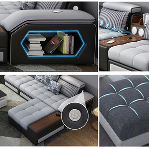 Hiện đại đơn giản góc sofa cắt cho căn hộ lớn washless công nghệ mèo Scratch vải miếng bọt biển cho phòng khách sử dụng - Product Image 5