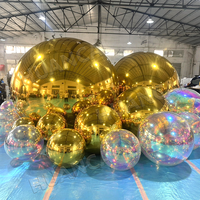 Ballon miroir géant gonflable en PVC avec ventilateur intégré, brillant et coloré, idéal pour les fêtes de jardin, mariages, décorations de Noël et discothèques - Vente chaude