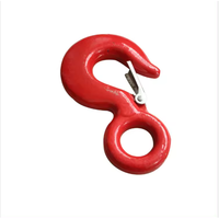FAST Brand G80 Hanging Eye Slide Hook with Safety Latch Other Fasteners 320A Ring Eye Tongue Hook Alloy Steel Spray Red