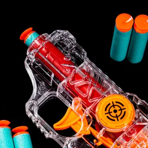 공장 새로운 DesignShooting 게임 무장 투명 총알 아이 장난감 EVA 소프트 총 Airsoft 배럴 부드러운 장난감 총 어린이 장난감 총
