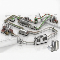 Ligne de production clé en main pour le remplissage de canettes de bière, usine de mise en conserve automatique de canettes en aluminium pour sodas et bières gazeuses, PLC