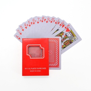 Factory Provide Directly Playing Poker Cards Custom Logo Plastic Cards in Plastic Box for Adult Students Playing Games