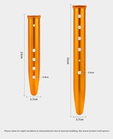 Piquets de tente en alliage d'aluminium ultralégers en forme de U, multicolores, 31 cm, pour le camping sur la plage, la tente, la bâche, résistants au vent, pour utilisation au sol