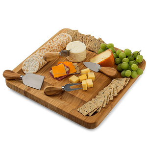 De madera de la cocina herramientas 2020 nuevo producto de bambú cortadora de queso junta con 5 piezas herramientas cuchillo - Product Image 4