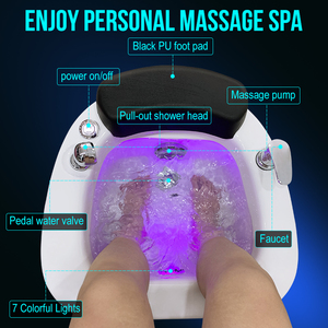 Máquina de baño de spa de pies de pedicura moderna de lujo, <span class=keywords><strong>silla</strong></span> de pedicura electrónica con lavabo, masaje y masajeador, estilo orgánico para salones - Product Image 4