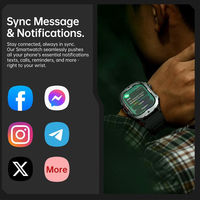Reloj Inteligente Deportivo C30Pro con Linterna, Pantalla Táctil Completa, Llamadas Bluetooth, Monitor de Sueño, Frecuencia Cardíaca, Resistente al Agua para Hombre