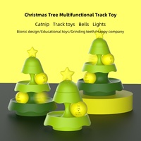 Nouvel arrivage Arbre de Noël 3 couches Track Toys Cat Turntable Fun Cat Light up Toys Pet Supplies Cataire Ball Toys