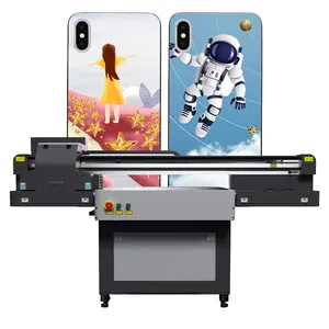 Ntek 6090 flat bed printing machine uv flatbed sticker printer LED uv printer for phone case tumbler