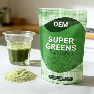 ผงซุปเปอร์ฟู้ดสีเขียว OEM/ODM ผงซุปเปอร์กรีน ผงผักออร์แกนิกผสม ผงน้ำผักสดสำหรับดื่มทุกวัน ผงสมูทตี้ผัก - Product Image 3
