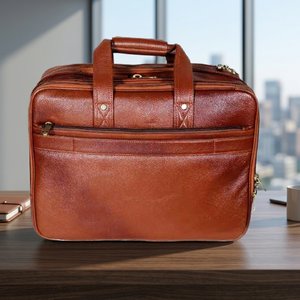 Unisex Genuine <b>Leather</b> Luxury <b>Soft</b> <b>Bag</b> with Flap Closure for Daily Use Office Laptop and Travel Portable Stylish Design - Product Image 2
