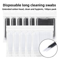 Bâtonnets de coton PE en gros pour le nettoyage des faux cils, jetables, à rayures longues, modèle AA120, outils pour cils