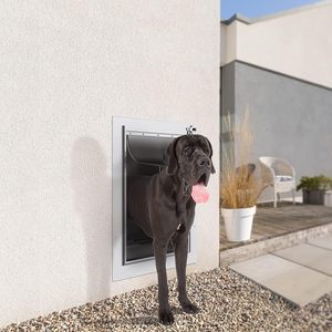 Struttura in acciaio telescopica Tunnel doppio patta cane gatto porta forte durevole 3-Flap Pet per parete - Product Image 2