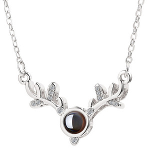 Collier avec pendentif en Projection de message, cadeau de saint-valentin 100 langues, je t'aime - Product Image 4
