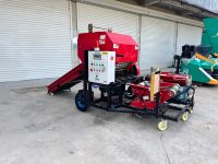 Machine d'emballage automatique de balles d'ensilage à haut rendement, avec moteur, boîte de vitesses, châssis en acier robuste, faible bruit, longue durée de vie, pour usage agricole