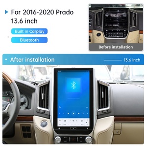 Pantalla de navegación GPS para coche para LandCruiser LC200 16-21 13,6 pulgadas Tesla sistema <span class=keywords><strong>Android</strong></span> con reproductor Multimedia Radio estéreo CarPlay - Product Image 2