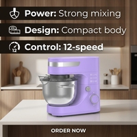 Batteur sur socle planétaire électrique 800W en acier inoxydable, 10+ vitesses, pour cuisine domestique, pâtisserie, mélangeur à gâteaux, bol mélangeur
