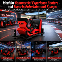 Simulador de Carreras para Juegos F1 con Cabina Grande de Detección de Movimiento, Tres Pantallas, Asiento Dinámico de Fuerza G de Cuatro a Seis Ejes y Equipo de RV/RM