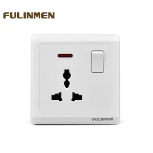 Fulinmen marca famosa estoque, venda quente, fabricação, 16a 250v universal, 3 pinos, interruptores elétricos e soquetes elétricos