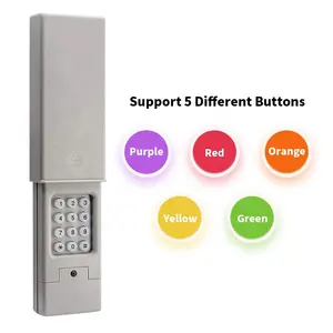 Keypad Pintu Garasi Universal Keypad Nirkabel Tanpa Kunci Pembuka Pintu Garasi Memiliki Tombol Belajar atau Kontrol Sakelar DIP 2 Pintu
