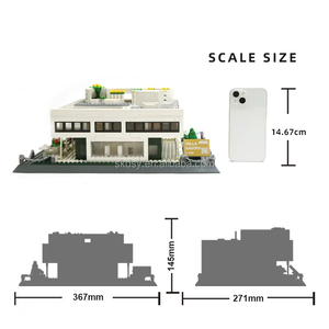 Villa Savoye, Modelo de Construcción de Plástico ABS de 1226 Piezas, Juguete Educativo DIY para Niños de 5 a 7 Años, Inspirado en París, Francia - Product Image 3