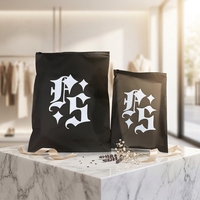 Vêtements de bain, t-shirts de sport, sweats à capuche, chaussettes personnalisés avec logo imprimé, recyclables, réutilisables, emballage en plastique CPE noir givré avec fermeture éclair
