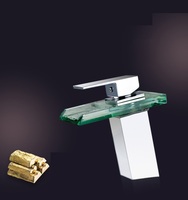 Trois couleurs lumière LED robinet d'eau robinet robinet en verre salle de bain évier robinet Durable robinet de cuisine
